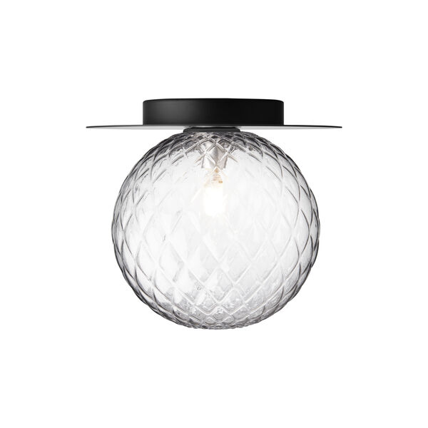 Liila 1 Large Wall Lamp, black/optic clear, Nuura