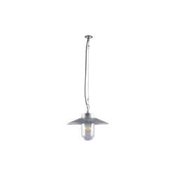 Well Glass Pendant With Visor 7680, galvanised silver/clear, Original BTC