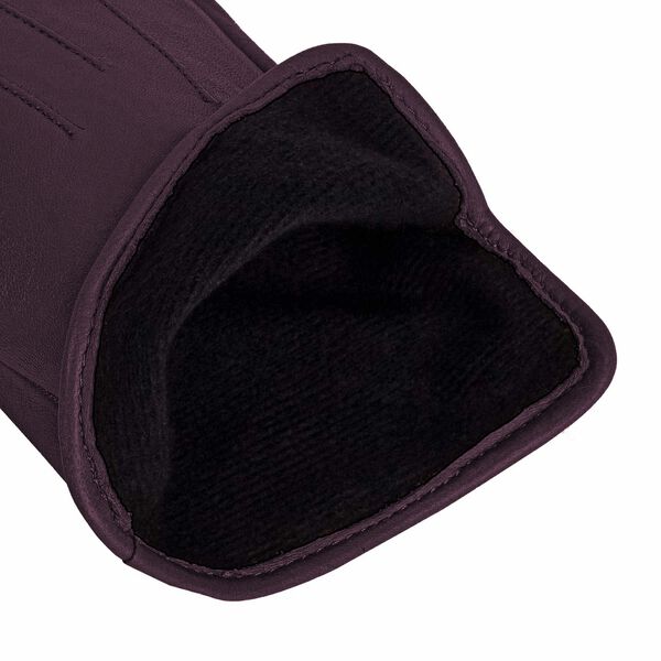 Carla læderhandske, deep purple, Kessler