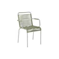 Mya Outdoor Chair with Armrests, sage green, FIAM