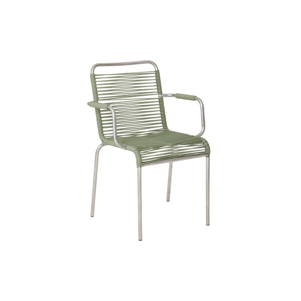 Mya Outdoor Chair with Armrests, sage green, FIAM