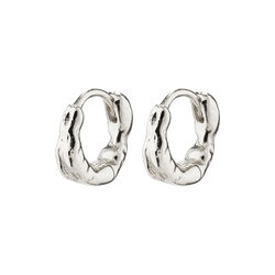EDDY recycled små huggie hoop øreringe, sølvbelagt EDDY recycled små huggie hoop øreringe, sølvbelagt, Pilgrim