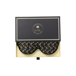 Sovemaske, black hummingbird, Fan Palm