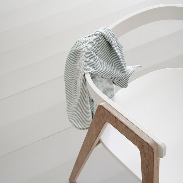 Wood justerbar armstol, hvid/eg, Oliver Furniture