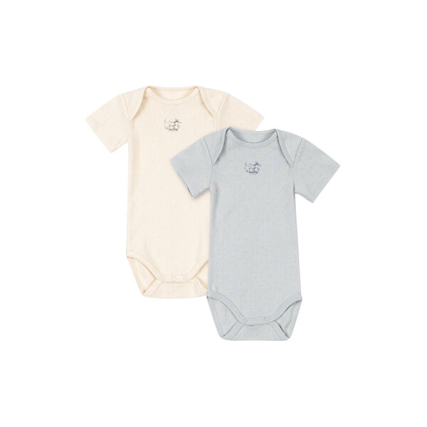 Perla 2 Pack SS Body, buttercream/pearl blue, Konges Sl&oslash;jd
