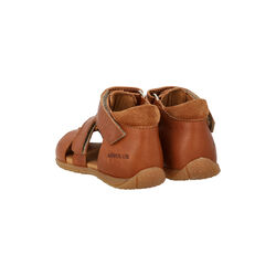 Sandal med dobbelt velcro, cognac, ANGULUS