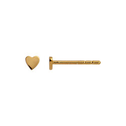 Petit Love Heart Earring Single, gold, Stine A Jewelry