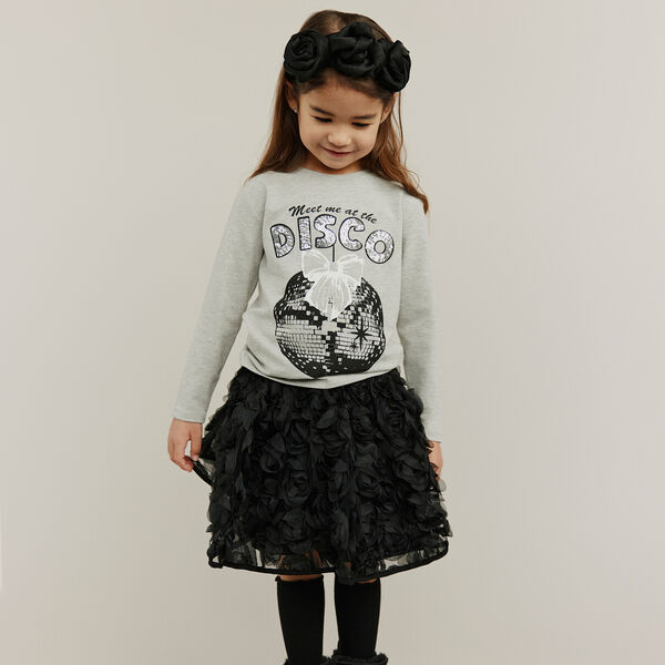 PenillaSK T-shirt Long Sleeve, grey melange, Sofie Schnoor