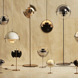 Multi-Lite Table Lamp, black semi matt/brass, GUBI