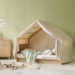 Camp Novel | 120x200 cm | Birk/Eg | Hustag til Seng, Oliver Furniture
