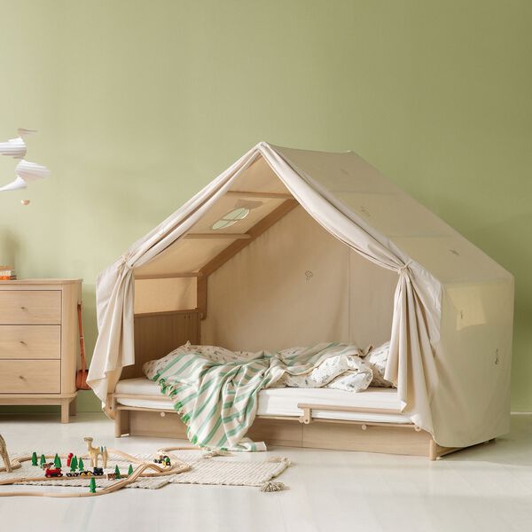 Camp Novel | 120x200 cm | Birk/Eg | Hustag til Seng, Oliver Furniture
