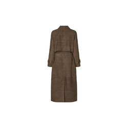 2847PBOElva suede long trench coat, smoke, PBO