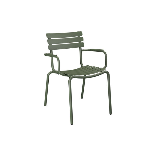 ALUA Dining Chair with Armrest, olive green ALUA Dining Chair with Armrest, olive green, HOUE