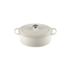 Signature st&oslash;bejern oval gryde &Oslash; 31 cm, meringue, Le Creuset