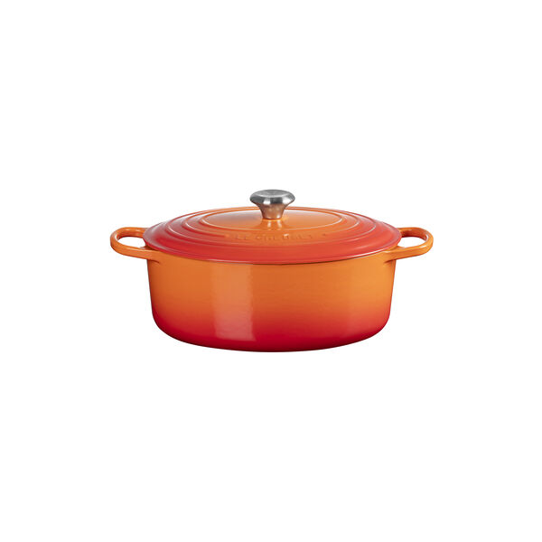 Signature st&oslash;bejern oval gryde &Oslash; 31 cm, volcanic, Le Creuset