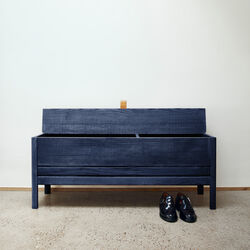 A Line Storage Bench, indigo blue A Line Storage Bench, indigo blue, Form & Refine
