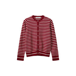 Cardigan, red striped, Sofie Schnoor