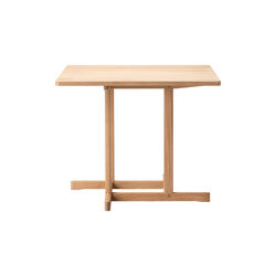 BM80 Mogensen Shaker Table 90x90 cm, lysolieret eg, Fredericia Furniture