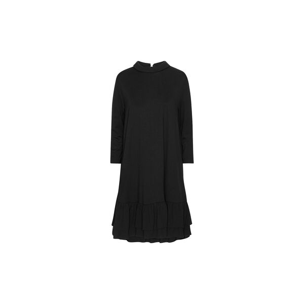 Short Dress With Flounce, black, Ilse Jacobsen Hornb&aelig;k