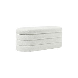 Alto Bench with Storage Space, boucl&eacute; off white, Westwing Collection