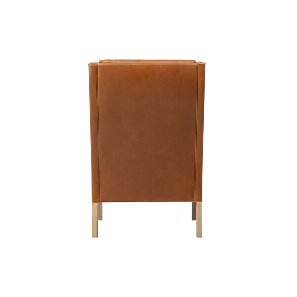 Mogensen 2204+2202 Øreklapstolen & Ottoman, russet brown/lysolieret eg Mogensen 2204+2202 Øreklapstolen & Ottoman, russet brown/lysolieret eg, Fredericia Furniture
