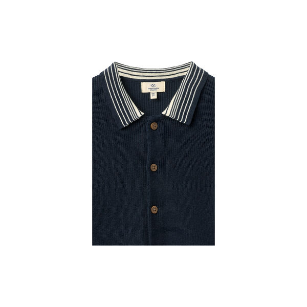 Knitted Pattern Shirt w. Contrast, Copenhagen Colors Organics