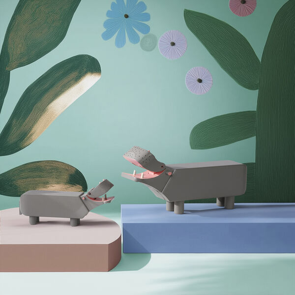 Flodhest liliput, grå, Kay Bojesen Denmark