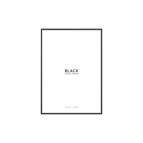 Wood Frame, black, Poster & Frame