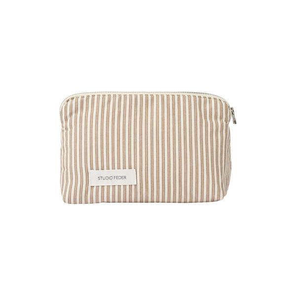 Celia toilettaske mini, brown beach stripe, Studio Feder