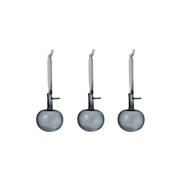 Glasæbler 3-pak, grå, Iittala