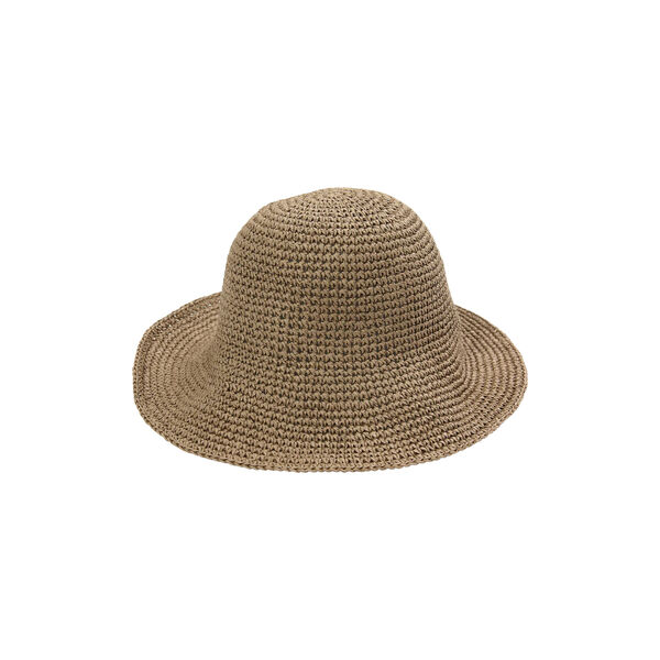 RAFFIA&nbsp;Hat&nbsp;stor skygge, taupe, Bella Ballou