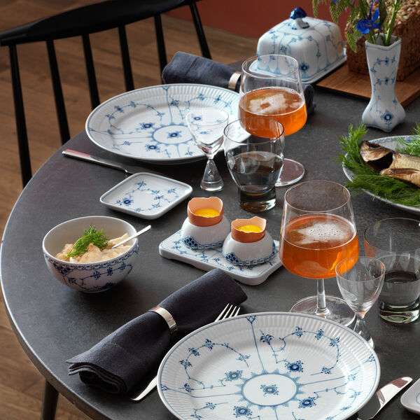 Musselmalet Riflet lille tallerken 10 cm, Royal Copenhagen