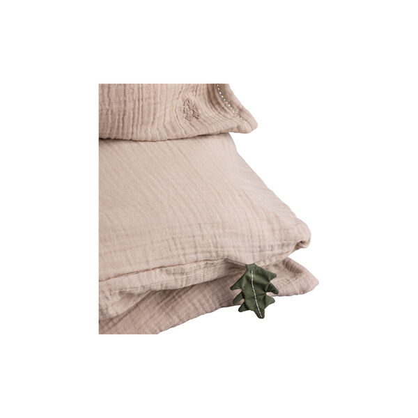 2-delt musselin juniorsenget&oslash;j, seabreeze beige, Sebra