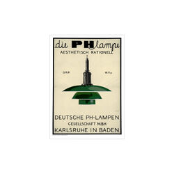 PH Lampe - Green, Poster & Frame