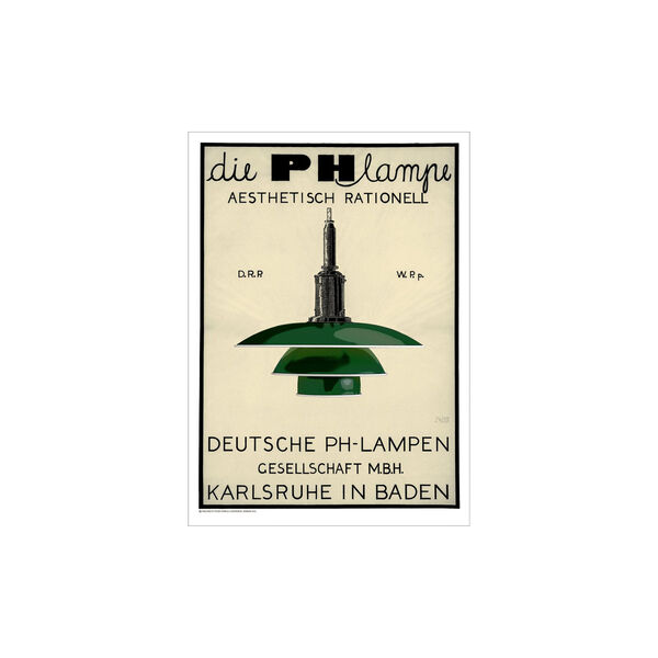 PH Lampe - Green, Poster & Frame