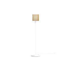 Komorebi Square Floor Lamp, oak/white, UMAGE
