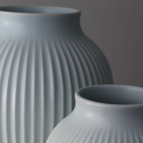 Knabstrup Vase Ripple | H 20 | Mat ice blue, Knabstrup Keramik