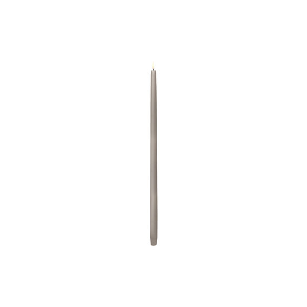 LED tall taper candle, sandstone, Uyuni Lighting