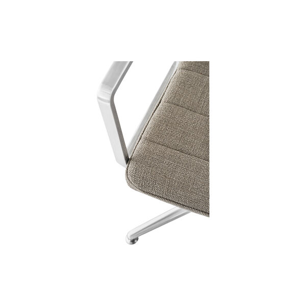 VIPP452 Swivel Chair with Gliders, dark sand/polished aluminium, Vipp