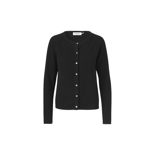 Uld & kashmir cardigan, black Uld & kashmir cardigan, black, Rosemunde