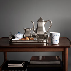 Musselmalet Riflet sukkerskål med låg, Royal Copenhagen