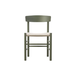 J39 Mogensen sædepolstret stol, khaki green/natur kanvas, Fredericia Furniture