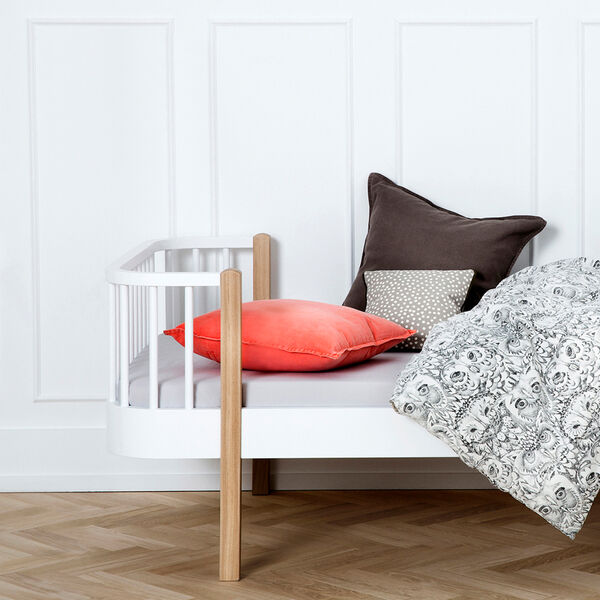 Wood Original seng 90x200 cm, hvid/eg, Oliver Furniture