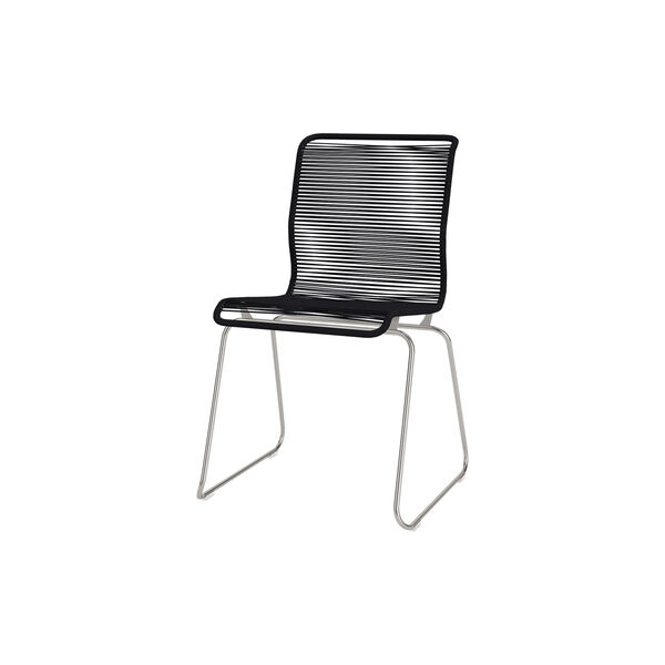 Panton One Dining spisebordsstol, paper black/steel Panton One Dining spisebordsstol, paper black/steel, Montana Furniture