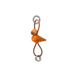 Fugl n&oslash;glering med naturl&aelig;der, orange, Kay Bojesen Denmark
