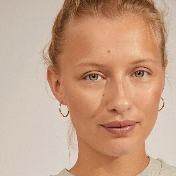 APRIL Hoops Small, gold plated, Pilgrim