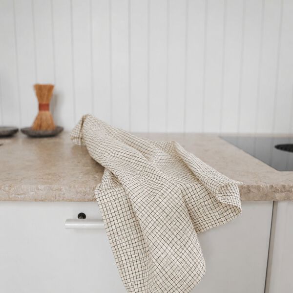 PENNY VISKETYKKER 2-PACK, creme black plaid, Studio Feder