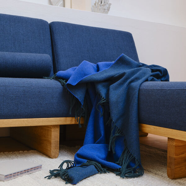 Franja plaid, 01235 green-blue, Silkeborg Uldspinderi