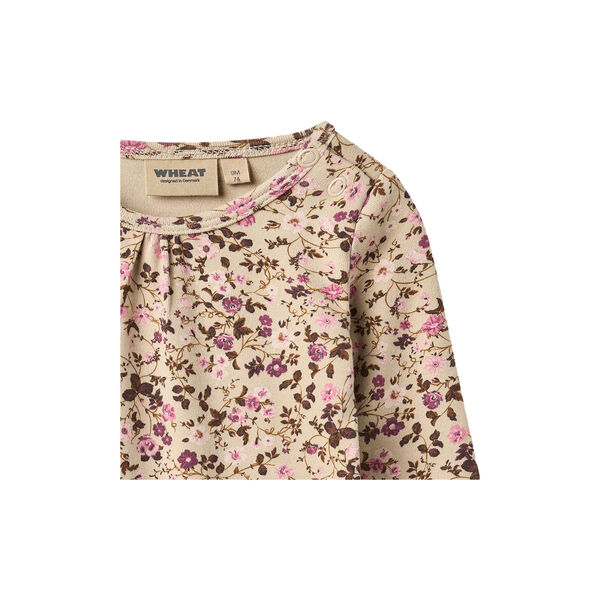 Body L/S Liv, soft sand flower wine, Wheat