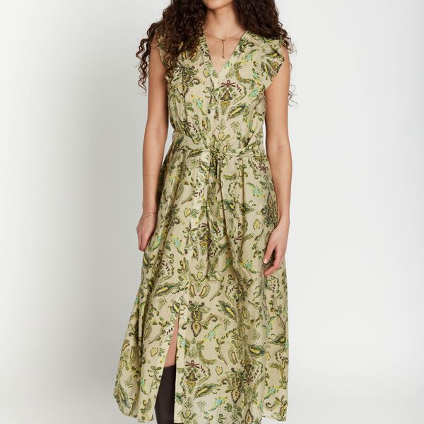 DuscleBBFransisca dress, multi green print, Bruuns Bazaar